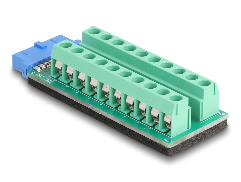 EAN 4043619671915 - DeLOCK 67191 cambiador de género para cable USB header - 19 pin Terminal block - 20 pin Negro, Verde imagen 2