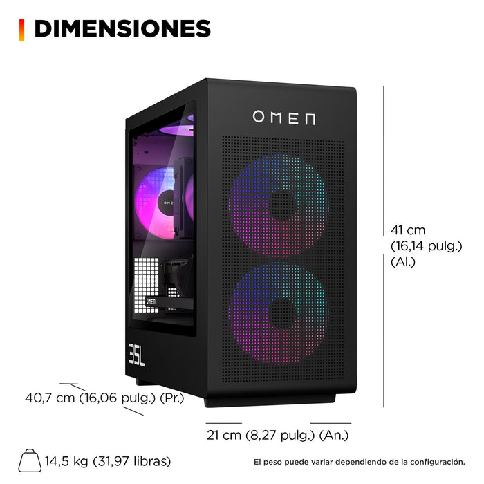 EAN 821844753040 - HP OMEN 35L Gaming Desktop GT16-1006ns PC AMD Ryzen™ 7 9800X3D 32 GB DDR5-SDRAM 1 TB SSD NVIDIA GeForce RT imagen 4