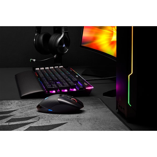 EAN 840006616016 - Corsair DARK CORE RGB PRO ratón Juego mano derecha RF Wireless + Bluetooth + USB Type-A Óptico 18000 DPI imagen 19