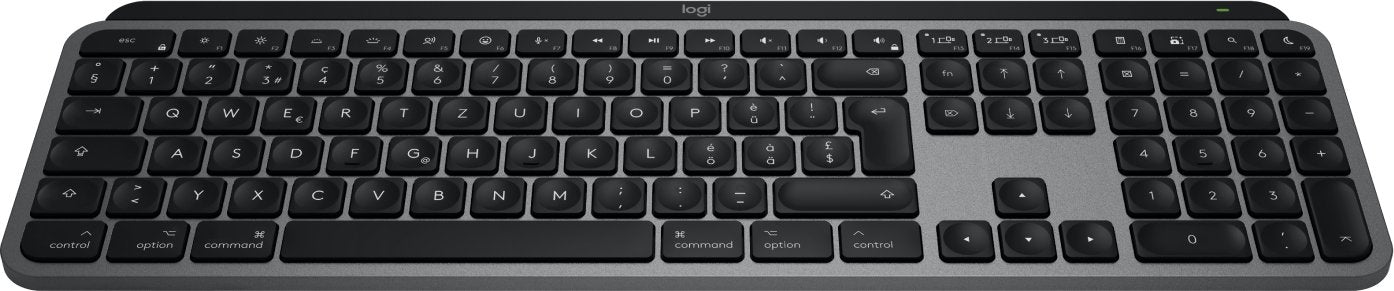 EAN 5099206114678 - Logitech MX Keys S for Mac teclado Oficina RF Wireless + Bluetooth QWERTZ Suizo Aluminio, Negro imagen 2