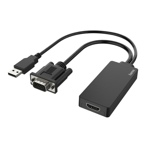 EAN 4047443437440 - Hama 00200342 adaptador de cable de vídeo 0,15 m USB Type-A + VGA (D-Sub) HDMI Negro imagen 1