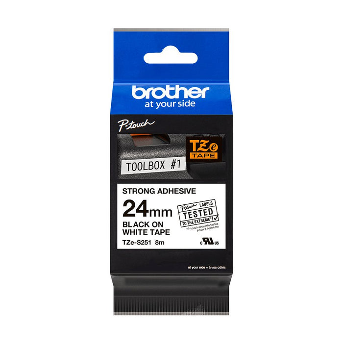 EAN 0012502626329 - Brother TZE-S251 cinta para impresora de etiquetas Negro sobre blanco TZ imagen 3