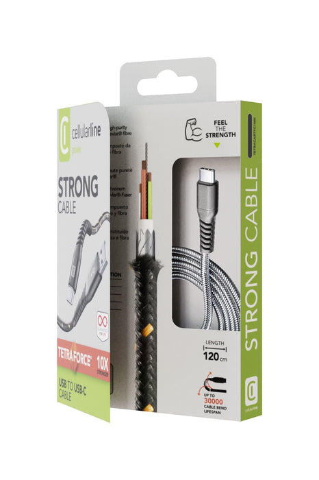 EAN 8018080312373 - Cellularline 8018080312373 cable USB 1,2 m USB A USB C Negro imagen 2