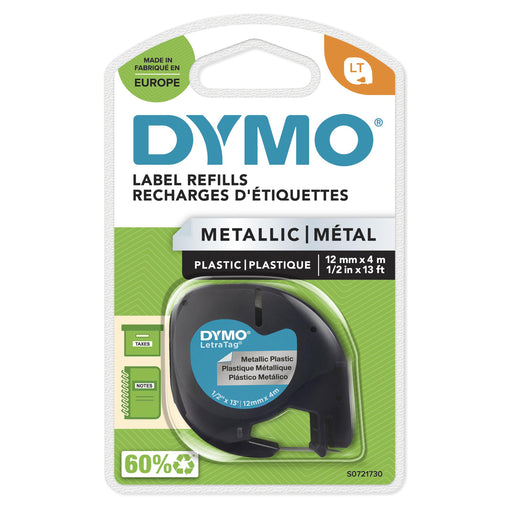 EAN 5411313912082 - DYMO S0721730 cinta para impresora de etiquetas Negro sobre metálico imagen 1