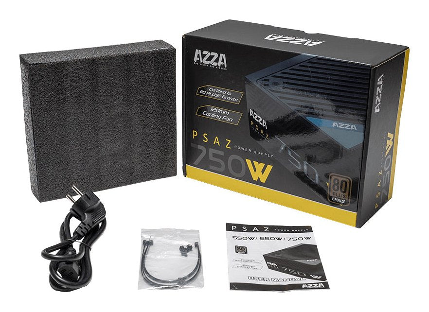 EAN 4712839557391 - Azza PSAZ-750W unidad de fuente de alimentación 20+4 pin ATX ATX Negro imagen 5