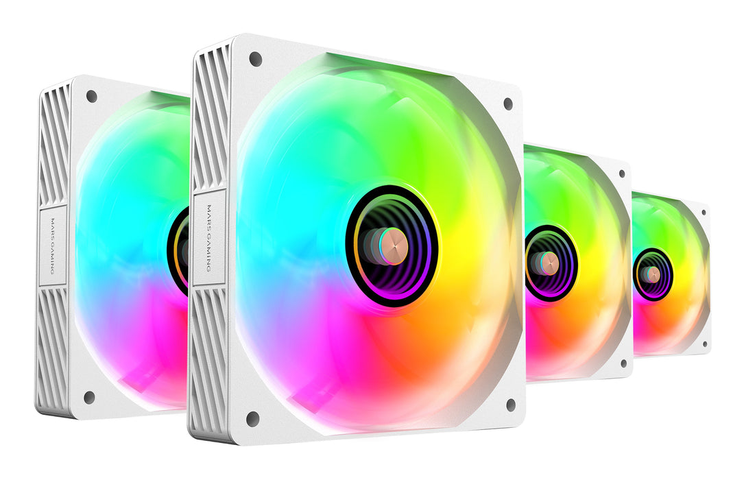 EAN 8435693110002 - Mars Gaming MFSI4KITW sistema de refrigeración para ordenador Carcasa del ordenador Ventilador 12 cm Blan imagen 3