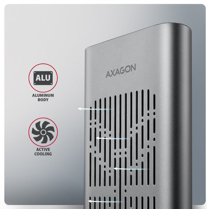EAN 8595247909107 - Axagon EEM2-20GD base de conexión para disco duro USB 3.2 Gen 2 (3.1 Gen 2) Type-C Negro, Gris imagen 8