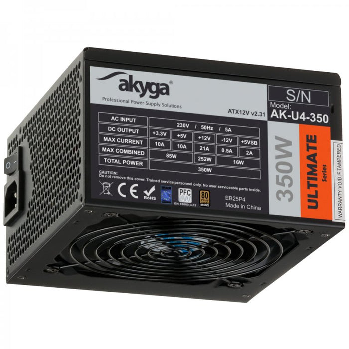 EAN 5901720133472 - Akyga AK-U4-350 unidad de fuente de alimentación 350 W 20+4 pin ATX ATX Negro imagen 2