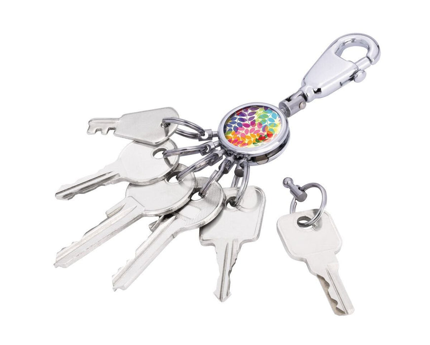 EAN 4024023469954 - TROIKA COLOURFUL LEAVES Llavero de anilla Multicolor, Plata imagen 3