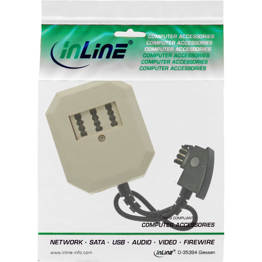 EAN 4043718031092 - InLine 69901 cambiador de género para cable TAE (F) TAE (N) + RJ-11 Beige imagen 2