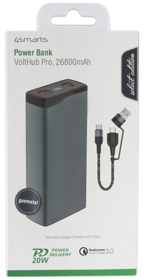 EAN 4250774954726 - 4smarts VoltHub Pro Polímero de litio 26800 mAh Negro, Metálico imagen 2