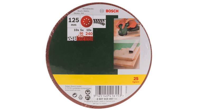 EAN 3165140416153 - Bosch 2 607 019 497 accesorio para lijadora 25 pieza(s) Hoja lijadora imagen 2