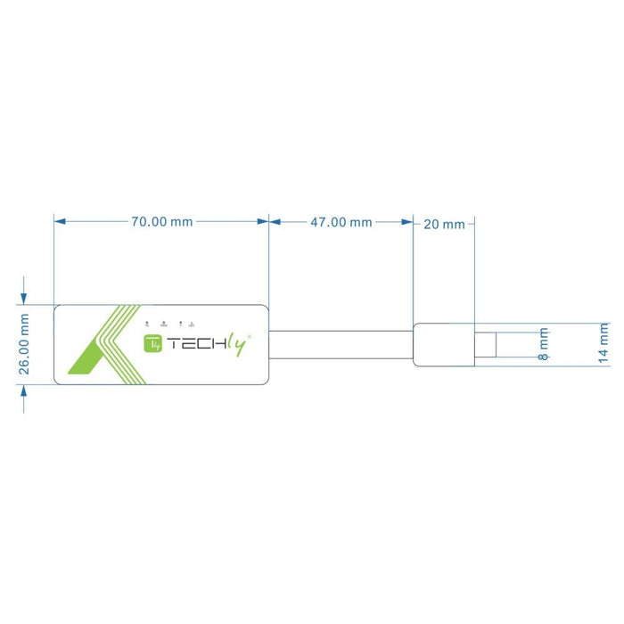 EAN 8051128109757 - Techly IADAP USB31-ETGIGA3 adaptador y tarjeta de red Ethernet 5000 Mbit/s imagen 3