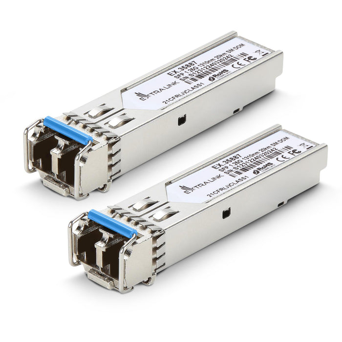 EAN 5905090335887 - Extralink SFP 1.25G 2-pack | Moduł SFP | 1,25Gbps, LC/UPC, 1310nm, 20km, single mode, DOM (EX.35887) red  imagen 5