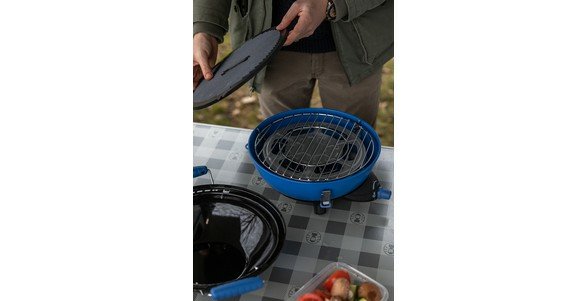 EAN 3138522128050 - Campingaz Party Grill 400 Caravan Parrilla Mesa propano/butano Negro, Azul, Acero satinado 2000 W imagen 3