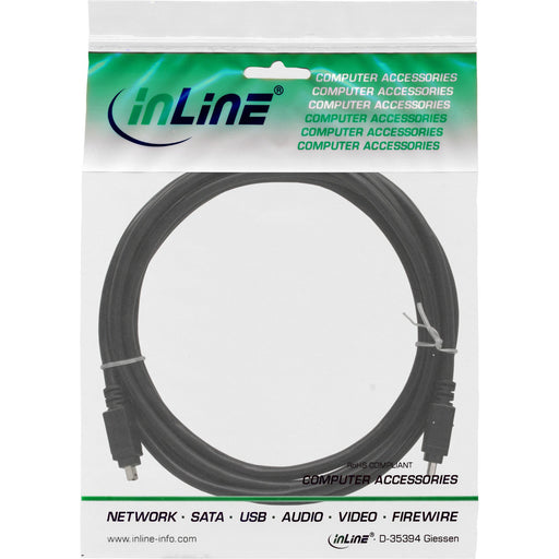 EAN 4043718004089 - InLine FireWire M-M 3m cable de serie Negro 4-p imagen 2