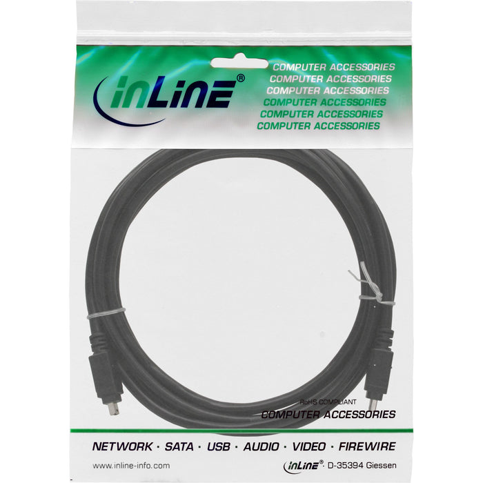 EAN 4043718004089 - InLine FireWire M-M 3m cable de serie Negro 4-p imagen 2