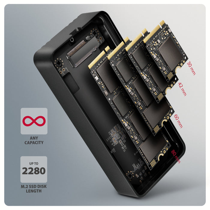 EAN 8595247909473 - Axagon EEM2-40G caja para disco duro externo Caja externa para unidad de estado sólido (SSD) Negro M.2 imagen 11