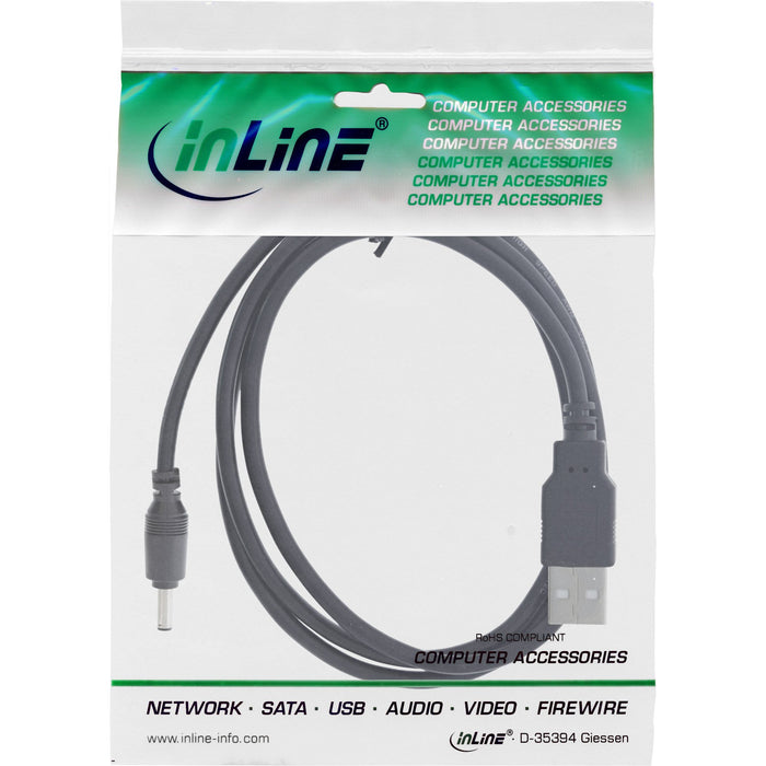 EAN 4043718300310 - InLine 26806C cable de transmisión Negro 3 m USB A 3.5 x 1.35 mm imagen 2