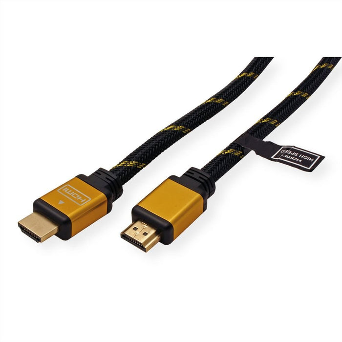 EAN 7611990189656 - ROLINE 11.04.5563 cable HDMI 3 m HDMI tipo A (Estándar) Negro, Oro imagen 2