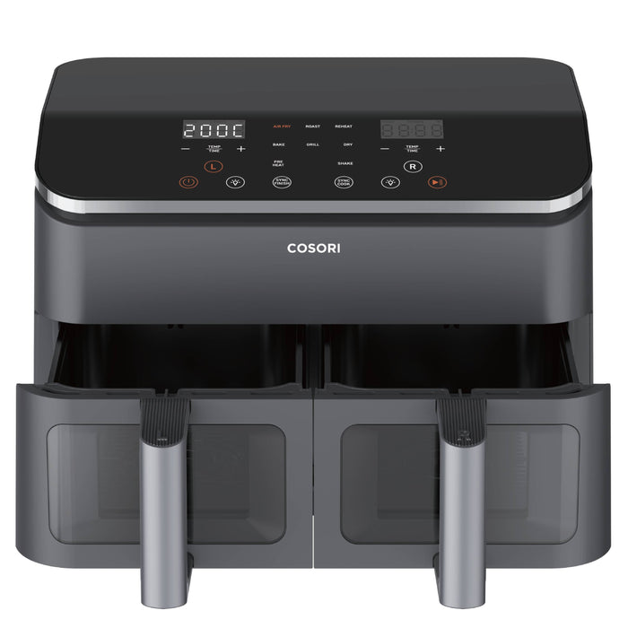 EAN 810123671731 - Cosori Dual Basket Chef Edition Doble 8,5 L Independiente 1750 W Freidora de aire caliente Negro, Plata imagen 8