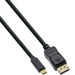EAN 4043718271245 - InLine 64121 adaptador de cable de vídeo 1 m USB Tipo C DisplayPort Negro imagen 1