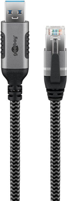 EAN 4040849704987 - Goobay 70498 cambiador de género para cable USB A RJ-45 Negro, Plata imagen 2