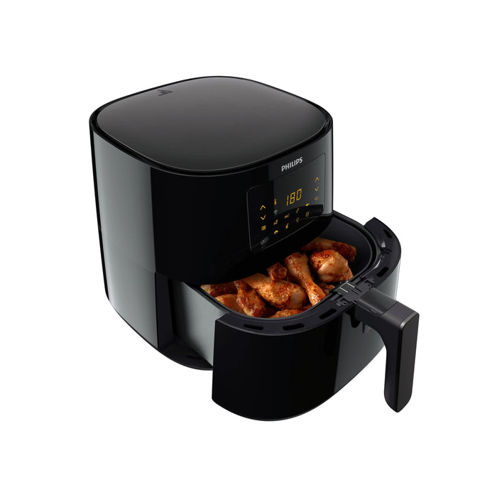 EAN 8710103975571 - Philips Essential HD9280/70 freidora Sencillo 6,2 L 2000 W Freidora de aire caliente Negro, Plata imagen 3