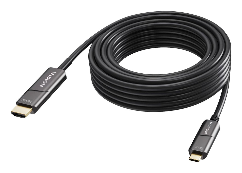 EAN 1220976500000 - Vision TC 15MUSBCHDMI+/BL adaptador de cable de vídeo 15 m USB Tipo C HDMI tipo A (Estándar) Negro imagen 1
