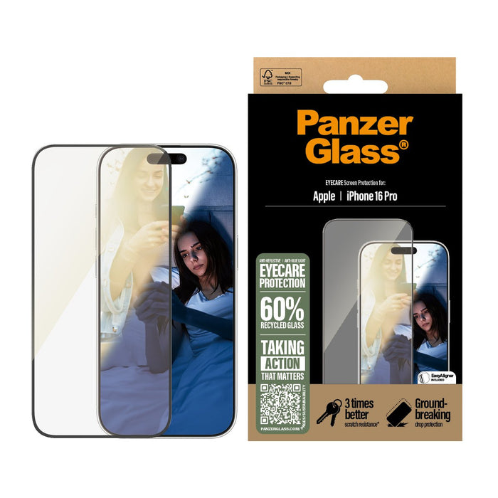 EAN 5715685002557 - PanzerGlass ® EyeCARE™ Screen Protector iPhone 16 Pro | Ultra-Wide Fit Protector de pantalla Apple 1 piez imagen 2