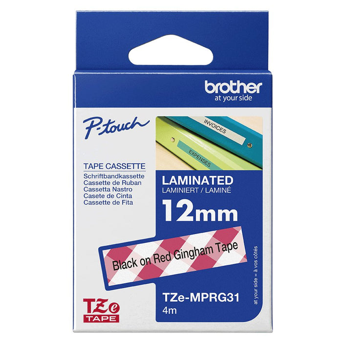 EAN 4977766770255 - Brother TZE-MPRG31 cinta para impresora de etiquetas Negro sobre rojo imagen 3