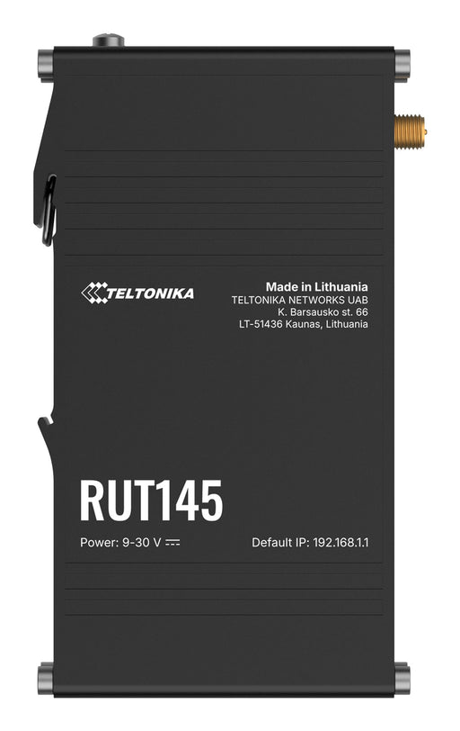 EAN 4779051846771 - Teltonika RUT145 router inalámbrico Ethernet rápido Banda única (2,4 GHz) Negro imagen 1