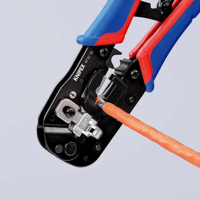 EAN 4003773087908 - Knipex 97 51 13 crimpadora Herramienta para prensar Negro, Azul, Rojo imagen 5
