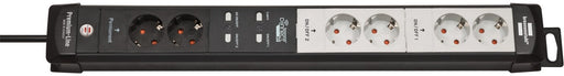 EAN 4007123664801 - Brennenstuhl Connect Premium-Line base múltiple 3 m 6 salidas AC Interior Negro, Blanco imagen 1