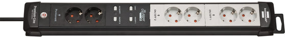 EAN 4007123664801 - Brennenstuhl Connect Premium-Line base múltiple 3 m 6 salidas AC Interior Negro, Blanco imagen 1