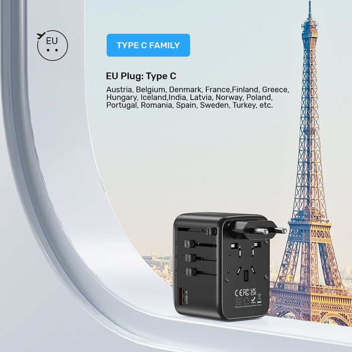 EAN 4894160052032 - UNITEK P1122ABK01 adaptador de enchufe eléctrico Universal Negro imagen 13