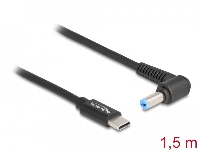 EAN 4043619879762 - DeLOCK 87976 cable de transmisión Negro 1,5 m USB C 5.5 x 1.7 mm imagen 2