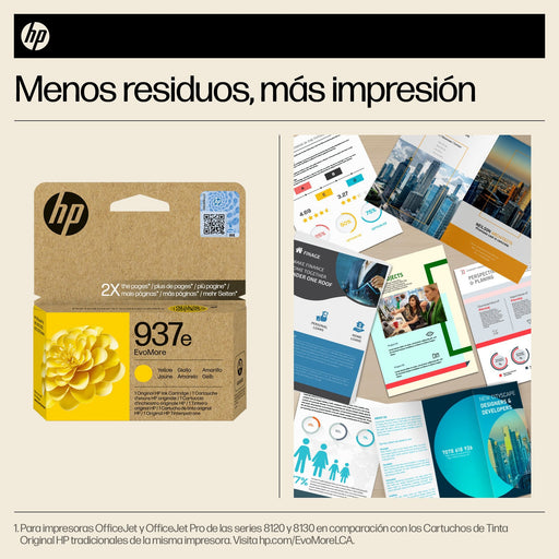 EAN 0196786147685 - HP 937e EvoMore Yellow Original Ink Cartridge cartucho de tinta 1 pieza(s) Alto rendimiento (XL) Amarillo imagen 2
