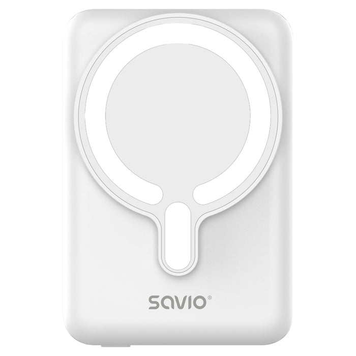EAN 5902768707762 - Savio BA-13 batería externa 10000 mAh Cargador inalámbrico Blanco imagen 1