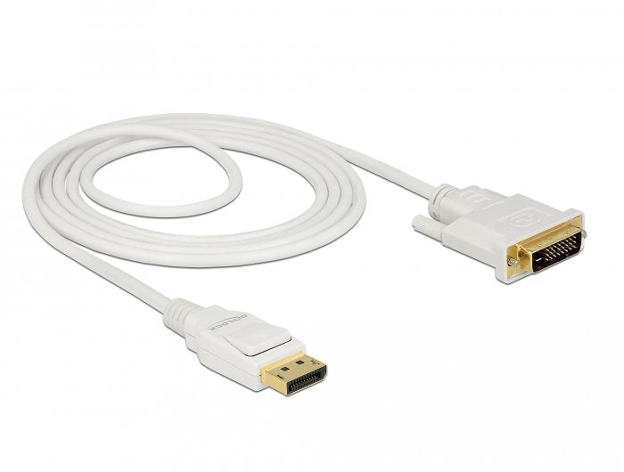 EAN 4043619838141 - DeLOCK 83814 adaptador de cable de vídeo 2 m DisplayPort DVI Blanco imagen 1