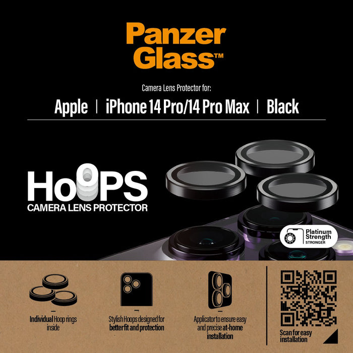 EAN 5711724011412 - PanzerGlass ® Hoops® Camera Lens Protector Black iPhone 14 Pro | 14 Pro Max Protector de pantalla Apple 1 imagen 5
