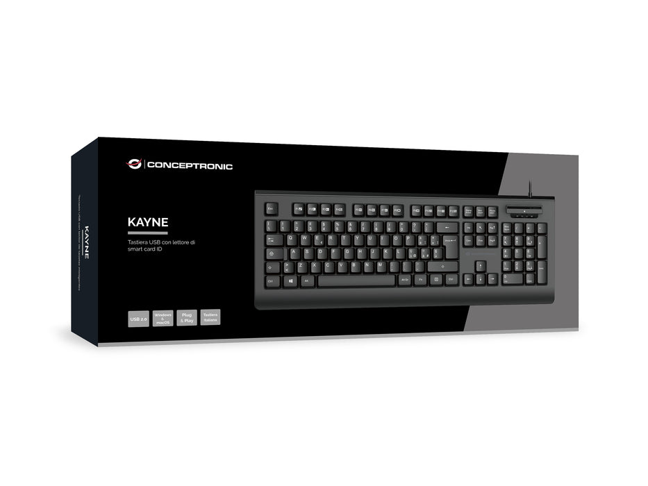EAN 4015867243534 - Conceptronic KAYNE01IT teclado Oficina USB QWERTY Italiano Negro imagen 5