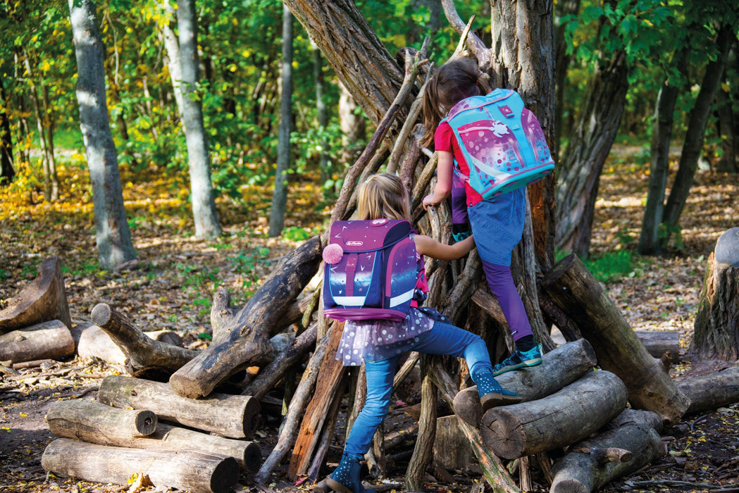 EAN 4008110344539 - Herlitz SoftLight Plus GreenLine Pink Bubbles juego de mochila escolar Chica Poliéster Azul, Rosa imagen 7