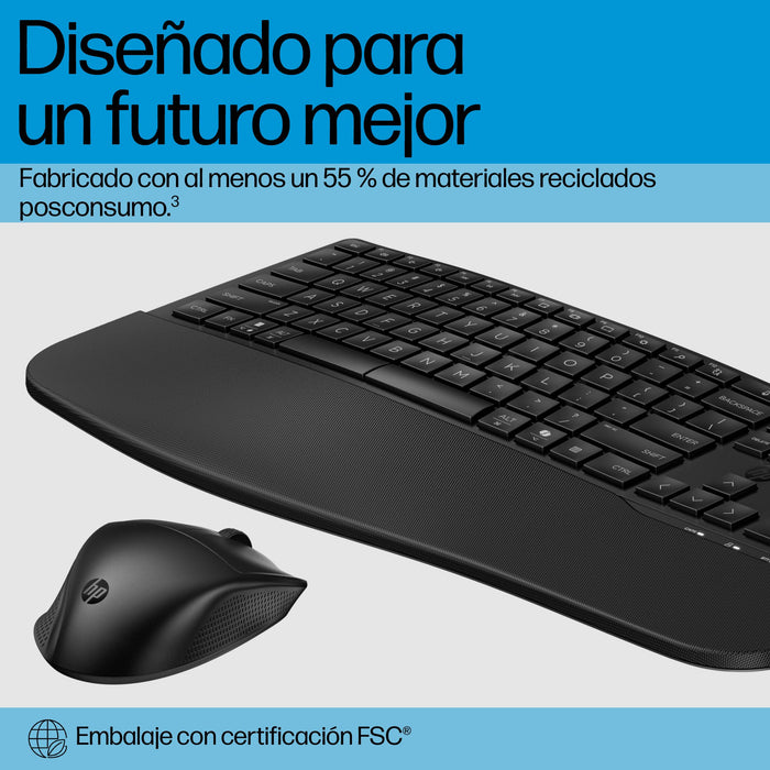 EAN 198122954698 - HP 685 Comfort Dual-Mode Keyboard and Mouse Combo teclado Ratón incluido Oficina RF Wireless + Bluetooth N imagen 6