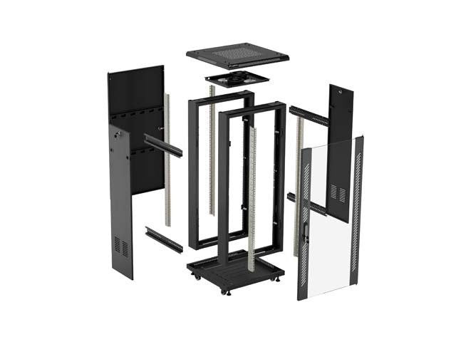 EAN 5901969448269 - Lanberg FF01-6618-12B armario rack 18U Rack o bastidor independiente Negro imagen 13