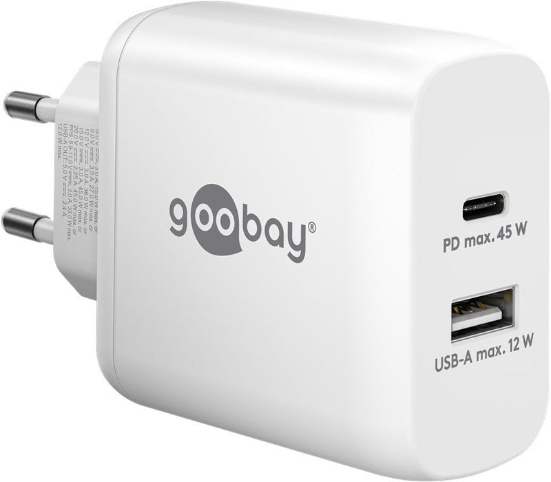 EAN 4040849654121 - Goobay 65412 cargador de dispositivo móvil Auriculares, Portátil, Smartphone, Tableta Blanco Corriente al imagen 1