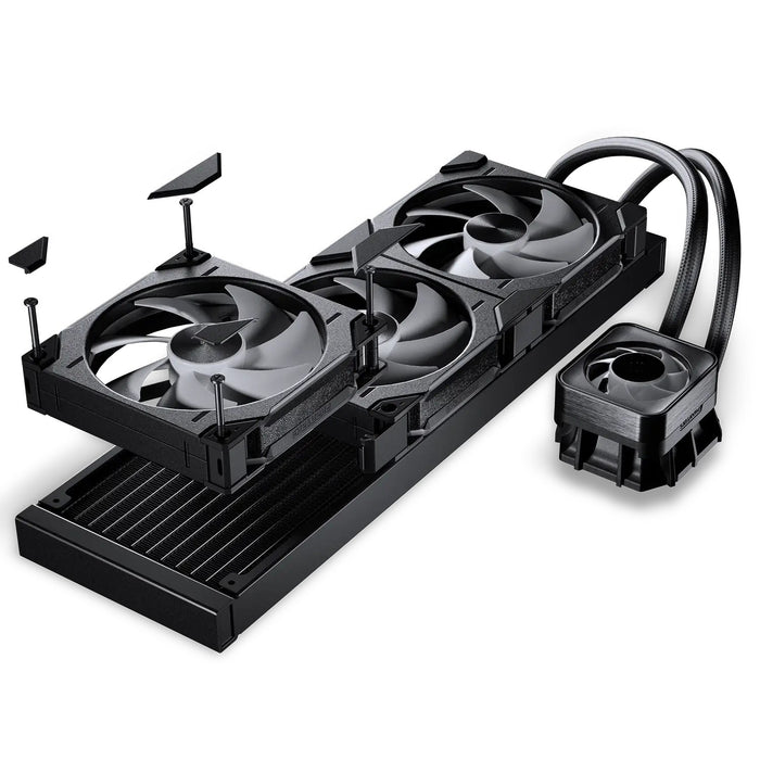 EAN 0886523003953 - Phanteks Glacier One 420 D30 X2 Procesador Sistema de refrigeración líquida todo en uno 14 cm Negro 2 pie imagen 6