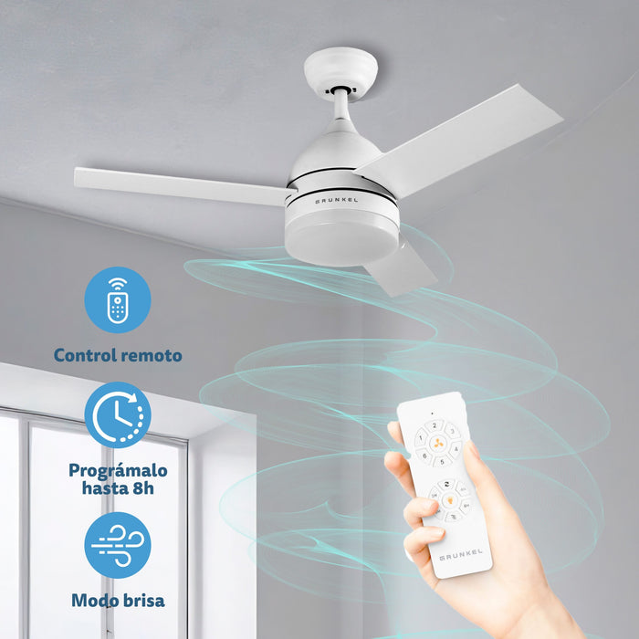EAN 8426156017709 - Grunkel SKYECO-52 ventilador Blanco, Madera imagen 4