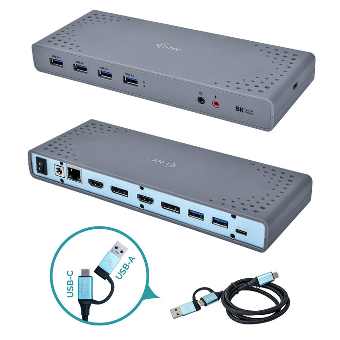 EAN 8595611702051 - i-tec CADUAL4KDOCK base para portátil y replicador de puertos Alámbrico USB 3.2 Gen 1 (3.1 Gen 1) Type-C  imagen 1
