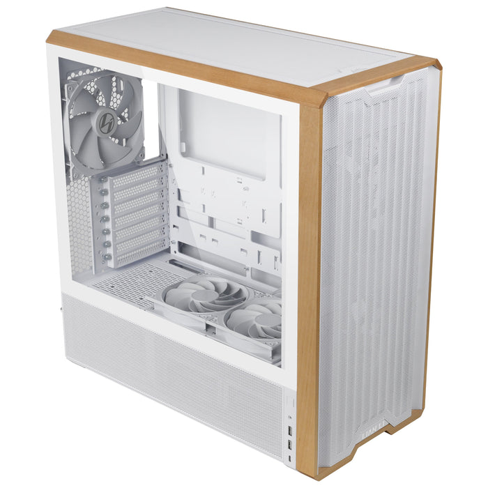 EAN 4718466015860 - Lian Li Lancool LAN217W carcasa de ordenador Midi Tower Blanco, Madera imagen 2